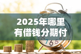 2025年哪里有借钱分期付款的，整合五个一站式贷款服务平台