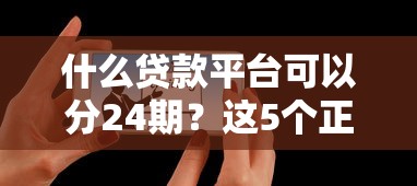 什么贷款平台可以分24期？这5个正规渠道值得试试
