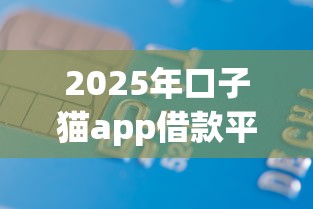 2025年口子猫app借款平台？公布5个平台好贷款