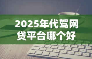2025年代驾网贷平台哪个好下款，推荐5个小额贷款软件