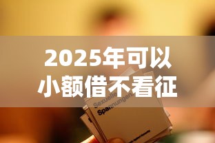 2025年可以小额借不看征信：整合5个社保贷款平台