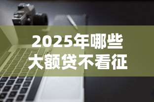 2025年哪些大额贷不看征信，整合五个逾期太多仍可下款的软件