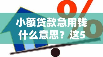 小额贷款急用钱什么意思？这5个知识点必须弄懂