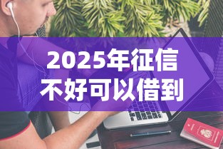 2025年征信不好可以借到钱吗，整合5个低门槛不查征信的口子