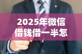 2025年微信借钱借一半怎么还？看看这5个黑户成功获取大额贷款的口子