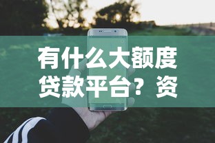 有什么大额度贷款平台？资深用户实测经验分享