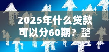 2025年什么贷款可以分60期？整合5个融资平台贷款