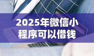 2025年微信小程序可以借钱？梳理5个新口子30天期限的网贷