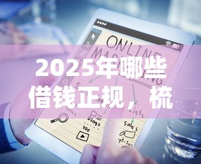 2025年哪些借钱正规，梳理五个十大贷款平台