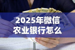 2025年微信农业银行怎么借钱的：试试这5个黑户可快速办理小额贷款业务的软件