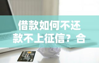 借款如何不还款不上征信？合理规划避免影响信用记录