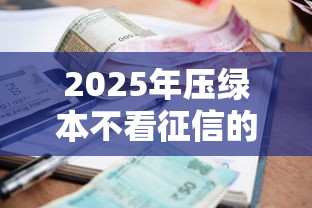 2025年压绿本不看征信的车贷？分享5个可靠的小额贷款平台