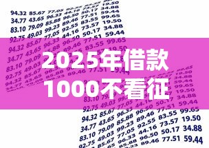2025年借款1000不看征信秒到账，看看这五个利息低的贷款平台