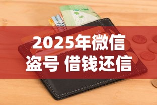 2025年微信盗号 借钱还信用卡？整合5个征信花了能下款的平台