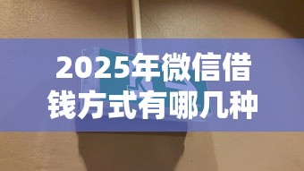 2025年微信借钱方式有哪几种？整理五个登峰购绝对能下的口子