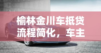 榆林金川车抵贷流程简化，车主最快当天拿款