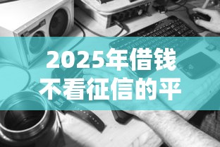 2025年借钱不看征信的平台100%能借到荆门，公布五个夜间无视一切秒下款的高炮口子