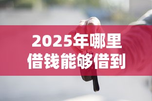 2025年哪里借钱能够借到？试试这五个黑户可以做大额贷款平台