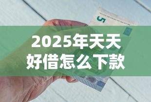 2025年天天好借怎么下款？推荐五个黑户百分百不拒的2000借款口子