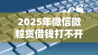 2025年微信微粒贷借钱打不开？罗列五个网贷大数据查询平台