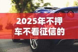 2025年不押车不看征信的贷款，分享5个比较容易过的贷款平台