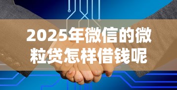 2025年微信的微粒贷怎样借钱呢？公布5个网贷通过率高的平台
