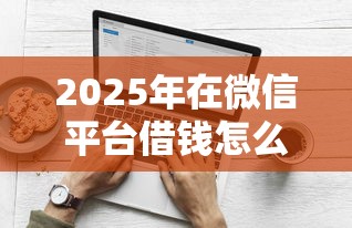 2025年在微信平台借钱怎么借的，推荐5个网络借钱平台好
