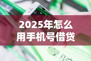 2025年怎么用手机号借贷款，公布5个花户和黑户也能放款的平台