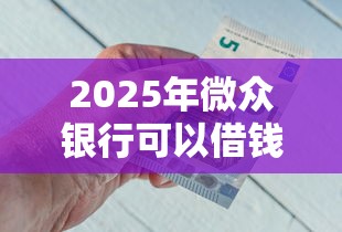 2025年微众银行可以借钱多少年，分享5个负债平台可以借钱