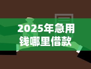 2025年急用钱哪里借款最方便可靠？分享5个网上正规贷款平台