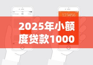 2025年小额度贷款1000元申请，试试这五个无视黑白100%秒下网贷
