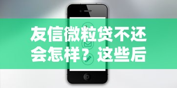 友信微粒贷不还会怎样？这些后果你可能没想过！