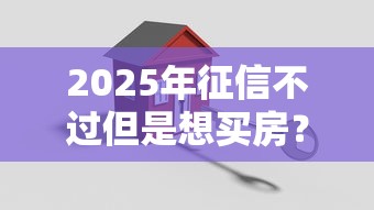 2025年征信不过但是想买房？公布五个电商贷款平台