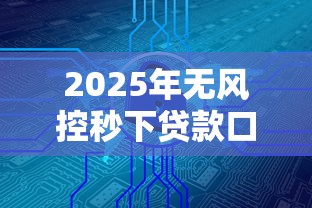 2025年无风控秒下贷款口子：试试这5个个人对个人贷款平台