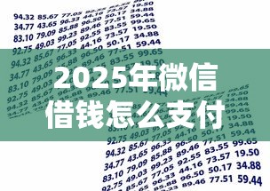 2025年微信借钱怎么支付？整合5个极优花贷款平台