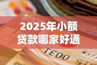 2025年小额贷款哪家好通下款快，整理五个当前双黑逾期严重能下款的平台