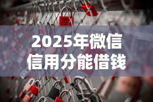 2025年微信信用分能借钱不，公布5个十大贷款平台