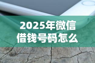 2025年微信借钱号码怎么查，罗列五个正规不查征信下款的平台