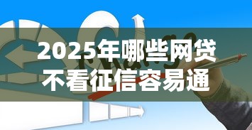 2025年哪些网贷不看征信容易通过，公布五个黑户能贷的网贷平台