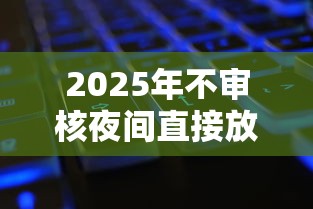 2025年不审核夜间直接放款的网贷有哪些：整合5个各种黑还能下款的口子