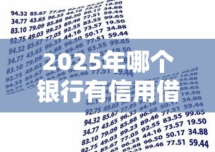 2025年哪个银行有信用借钱：试试这5个正规网络贷款平台