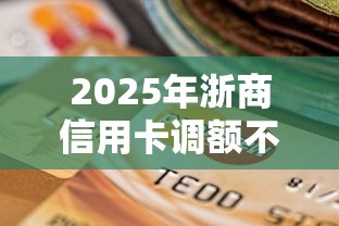 2025年浙商信用卡调额不通过，梳理五个靠谱的贷款平台排行榜