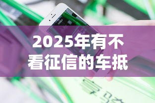 2025年有不看征信的车抵贷么,分享五个低门槛不查征信的软件 2025年有不看征信的车抵贷么,分享五个低门槛不查征信的软件