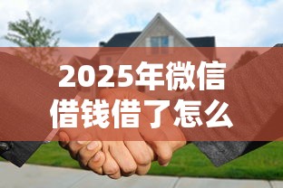2025年微信借钱借了怎么还款啊，整理5个黑户无条件下款的平台