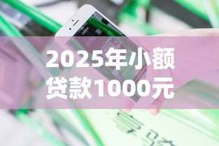 2025年小额贷款1000元左右，分享五个借钱平台不看征信容易通过