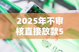 2025年不审核直接放款50000不查征信可以吗安全吗，推荐五个征信花居然都下款了的口子
