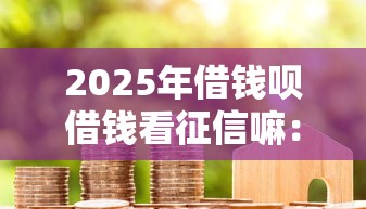 2025年借钱呗借钱看征信嘛：试试这5个非法贷款平台