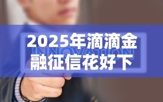 2025年滴滴金融征信花好下款吗，公布五个逾期还能贷款的平台