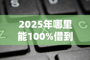 2025年哪里能100%借到钱，看看这五个网黑真正能下款的平台
