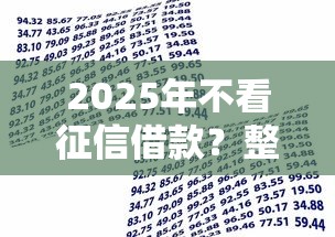 2025年不看征信借款？整合5个必下款的贷款平台